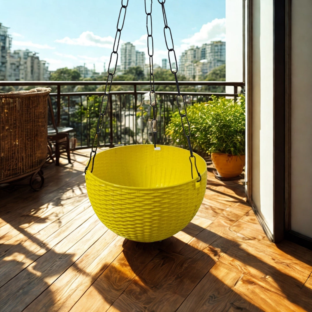 5-Inch Yellow Hanging Pot The Grow Kart
