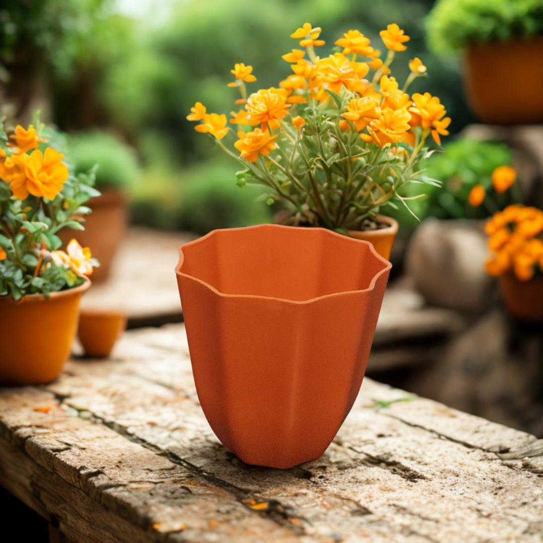 4-Inch Vibrant Orange Pot The Grow Kart