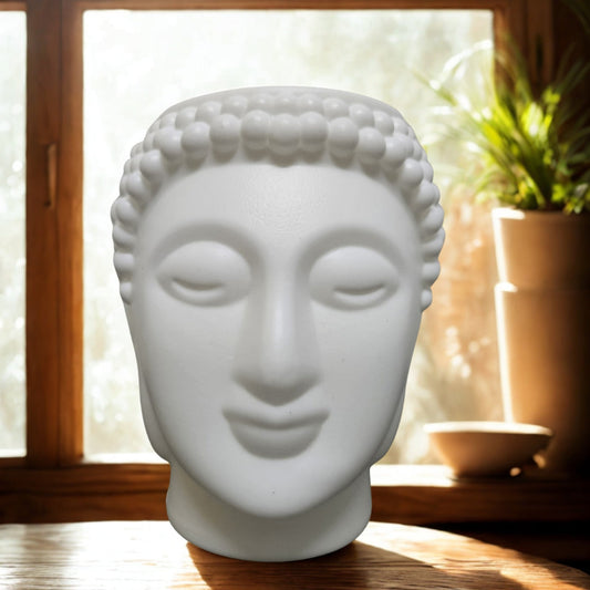 6-Inch White Buddha Pot – Peaceful, Elegant &amp; Meaningful The Grow Kart