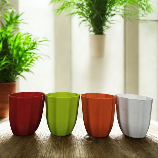 Set of 4 – Premium 4-Inch Color Pots The Grow Kart