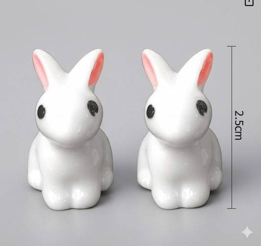 (Pack of 3)Cute Rabbit Miniatures Garden Decoration Items Garden Decor - 2.5cm The Grow Kart