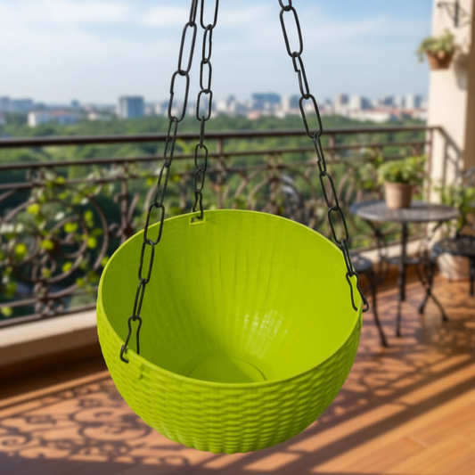 5-Inch Green Hanging Pot